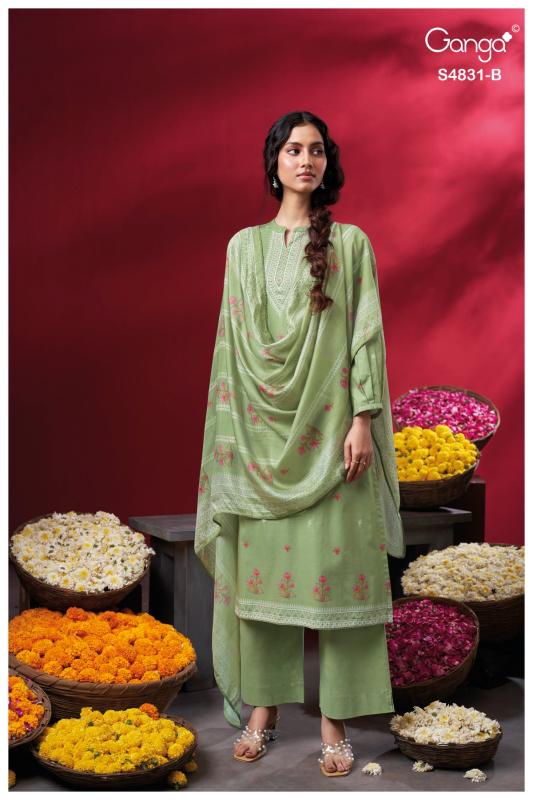 Ganga iramika 4831 wholesale dress material market in mumbai borivali